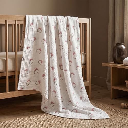 Muslin Swaddle Blankets for Newborn, 3 Pack Breathable Soft Receiving Blanket - Image 5