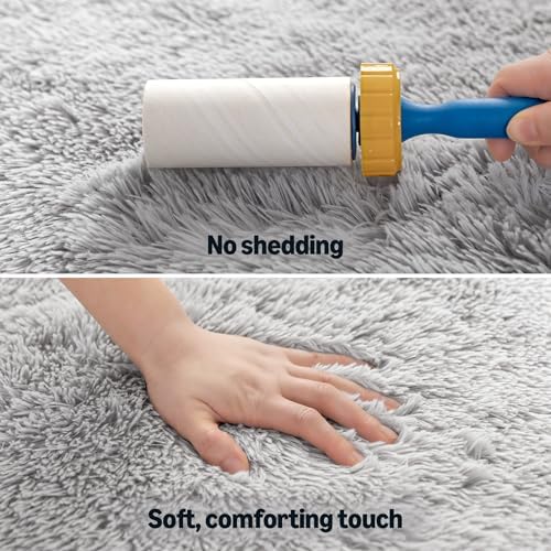 Amazon Basics Fluffy Washable Area Rug, Bedside Shaggy Carpet - Image 4