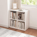 NELYE 4 Cube Organizer Bookcase White Open Shelf by NELYE