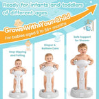 Baby Shower Stand with Anti-Pinch Silicone & Anti-Slip Base, Foldable Baby Bath - Image 5