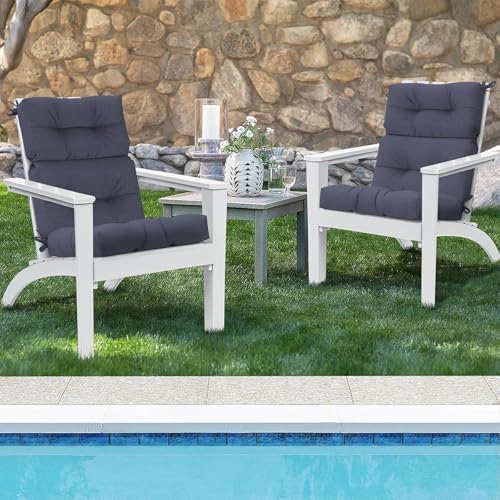 DYTXIII Outdoor High Back Chair Cushions Set of 2, Water Repellent Tufted - Image 6