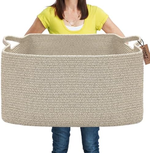 COMFY-HOMI Large Rectangular Blanket, Cotton Rope Woven by COMFY-HOMI