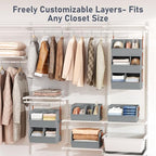 Hanging Closet Organizer Extra Large, Clothes Hanging Shelves - Image 3