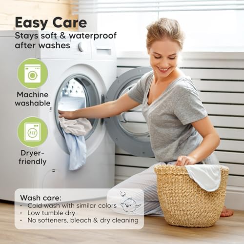 2pk Waterproof Bassinet Mattress Protector 30x18 - Image 7