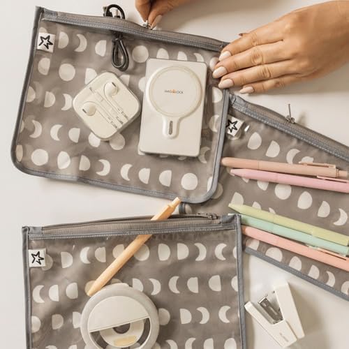 Tiny Twinkle Diaper Bag Organizing Pouches|3 Pack Mess-Proof Clear Front Travel - Image 2