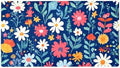 Bathtub Mat Non Slip 26.8x15.1In, Wildflowers Bath Mat by Anna+Cowper