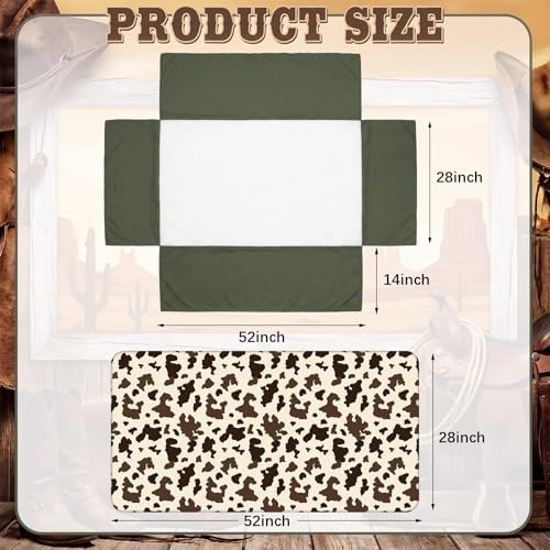Peryiter 3 Pcs Western Cowboy Crib Sheet Set Baby Crib Bedding Set Includes - Image 3