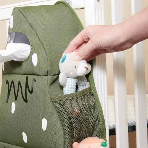 SUNVENO Hanging Diaper Caddy for Crib, Baby Diaper Stacker and Nursery Organizer - Image 2