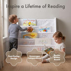 Humble Crew Kids Bookshelf, Montessori Front Facing Toddler Bookcase 4 Tier - Image 3