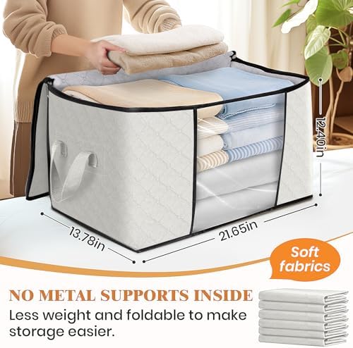 Fab totes 6 Pack Storage Bags for Clothes Blanket Storage Bins - Image 2