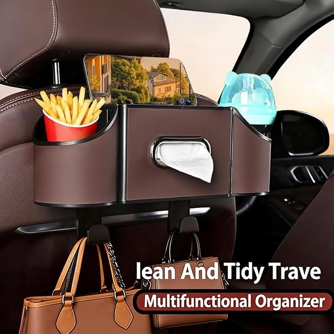 Back Seat Car Organizer, 4 in 1 Multifunctional Car Back Seat Storage Box - Image 2