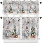 Vandarllin Christmas Gnome Kitchen Curtains and Valances Set, Winter Merry by VandarllinHomeKitchenDecor