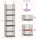 6 Tier Hanging Closet Organizers and Storage Stackable Hanging Closet Shelves - Image 3