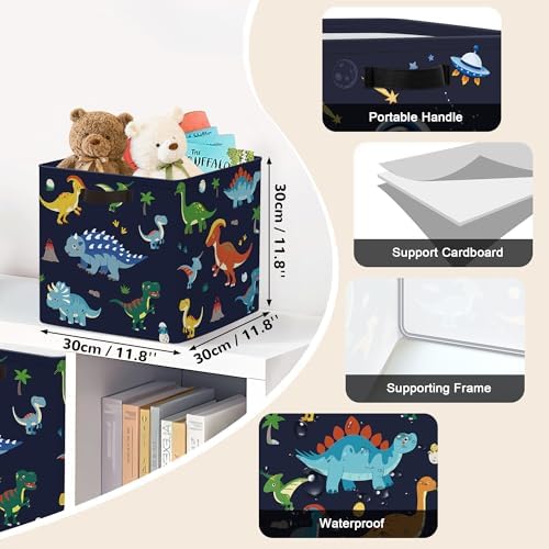 Clastyle 11.8" Dinosaur Storage Basket Set of 3 - Image 3