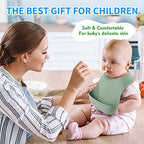 ME.FAN Silicone Baby Bibs for Babies & Toddlers | Adjustable Silicone Bibs 2 Set - Image 4