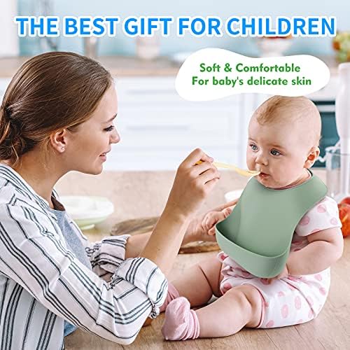 ME.FAN Silicone Baby Bibs for Babies & Toddlers | Adjustable Silicone Bibs 2 Set - Image 4