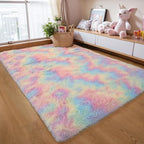 6x9 Rainbow Unicorn Rug for Kids Bedroom, Soft Plush Shag Carpet - Image 6