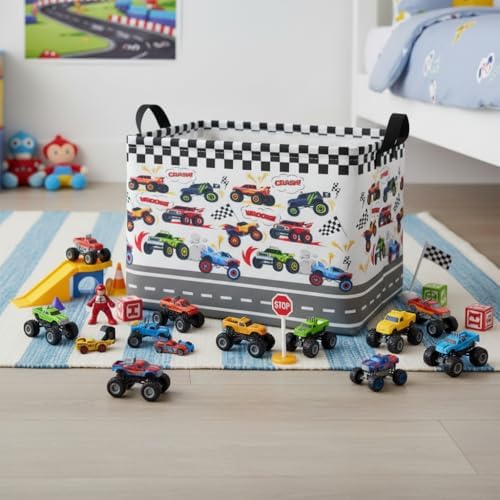 Rectangular Kids Basket Baby Girl Basket Fabric Storage Bin Organizer Box Room - Image 6