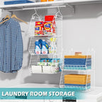 5 Tier Closet Hanging Organizer, Clothes Hanging Shelves - Image 6