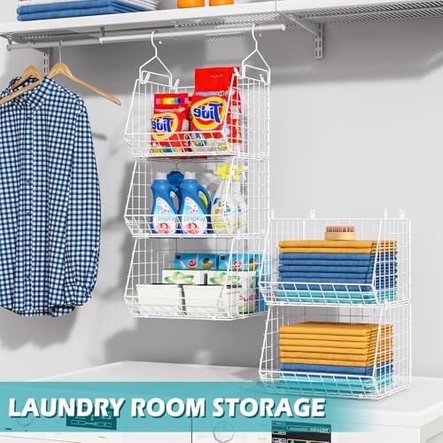 5 Tier Closet Hanging Organizer, Clothes Hanging Shelves - Image 6
