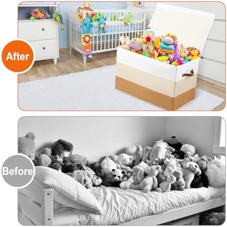 Large Toy Storage Box Chest for Kids, Sturdy Toy Box Bin Baskets - Image 6