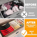 SpaceAid Underwear Drawer Organizer, 4 Pack Dresser Organizer Bins - Image 2