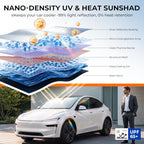 DooGooCoo Windshield Sun Shade for Tesla Model Y & Model 3 2017-2026 Sunshade - Image 4