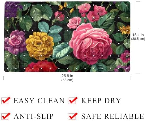 Shower Mat Bathtub Mat, 26.8x15.1 inch, Non-Slip Bath Mat - Image 4