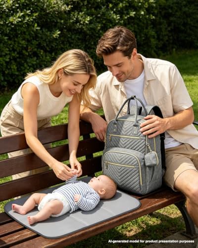 Pritent Diaper Bag Backpack, Baby Bag Backpack Baby Essentials - Image 6