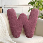 Plush Alphabet W Pillow Initial Letter Cushion Soft Novelty Pillow Decor by huraty