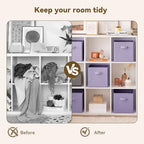 GRANNY SAYS 11 Inch Cube Storage Bins, Lavender Purple - Image 6