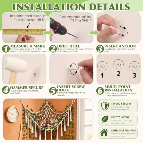 Suncalla 1 Pcs Toy Storage Net for Stuffed Animals Wall Hammock - Image 6