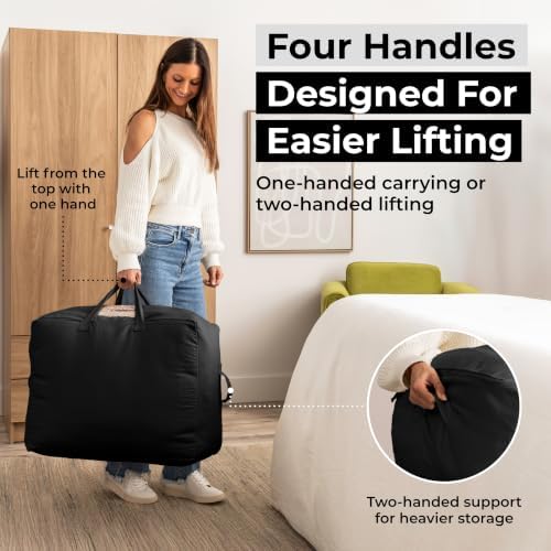 Soft Canvas Storage Bags with Zipper. Thick Breathable - Image 4
