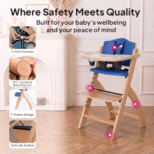 Abiie Beyond Junior Convertible Wooden High Chair - Image 6