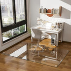 GLSLAND 36"x55" Tempered Glass Office Chair Mat, Hard Floor Mat by GLSLAND
