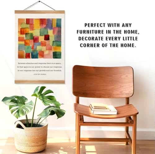Inspirational Wall Art Poster, Viktor Frankl Quote Print Linen Canvas Poster - Image 7