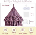 SmoothNovelty Gingham Plaid Bed Canopy - Image 3