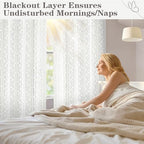 ASPMIZ White Blackout Curtains for Bedroom Double Layer Curtains 52x84 - Image 5