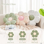 Kcvvcr White Flower Pillow, 17.7" Cute Flower Shaped Floor Pillow, Aesthetic - Image 2