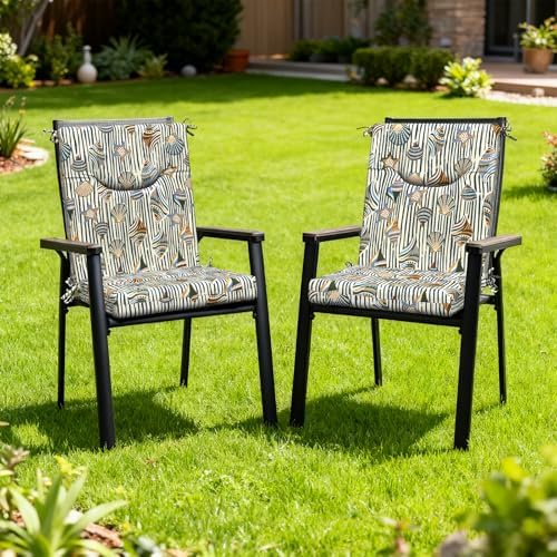 DYTXIII Outdoor High Back Chair Cushions Set of 2, 44x20 in Water Repellent - Image 2