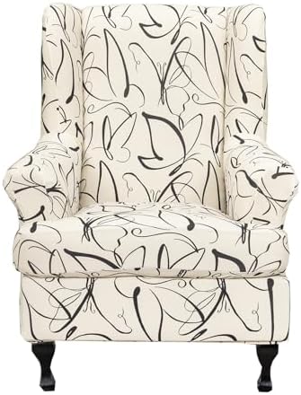 CRFATOP Wingback Chair Covers Stretch Armchair Slipcovers by CRFATOP