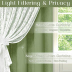 ASPMIZ Linen Curtains for Living Room Double Layer Curtains - Image 2