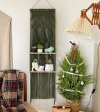 Flber Hanging Shelf Macrame Wall Hanging Green Boho Shelfs Tassels Floating by FLBER