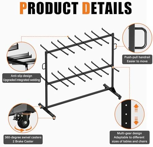 Albott Folding Chair Rack for 12 Tables or 112 Chairs - Image 3