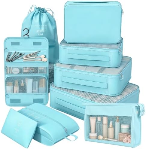 8/9 Set Packing Cubes for Travel, Suitcase Organizer Bags for Luggage by Unknown