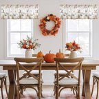 Vandarllin Fall Floral Leaves Kitchen Curtains Valances - Image 4