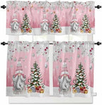 Vandarllin Christmas Gnome Kitchen Curtains and Valances Set, Winter Merry by VandarllinHomeKitchenDecor