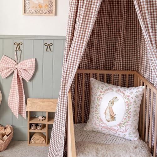 Bunny Nursery Decor Pillow Cover 18x18 Baby Girl Room Decor - Image 3