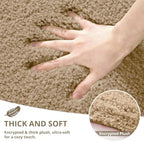 Polyester Bathroom Rug 24"x40" Light Brown, Non-Slip Soft Bath Mat - Image 4