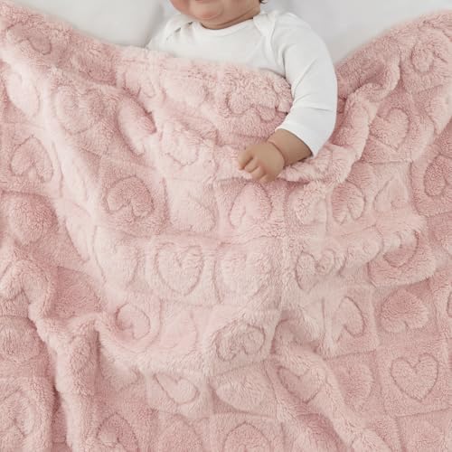 CREVENT 2Pcs 30''X40'' Cute Cozy Fluffy Warm Baby Blankets - Image 5